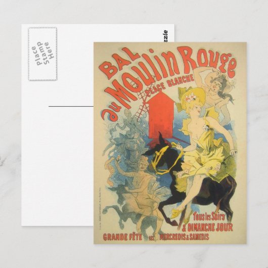 Toulouse Lautrec Poster Art Briefkaart (Voorkant / Achterkant)
