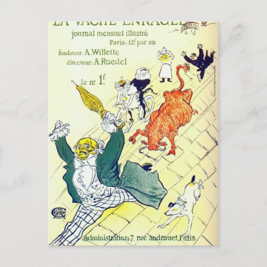 Toulouse Lautrec Poster Art Briefkaart (Voorkant)