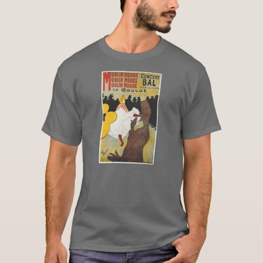 Toulouse Lautrec Poster Art T-shirt (Voorkant)
