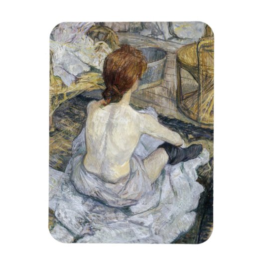 Toulouse-Lautrec - Rossige / Toilet Magneet (Verticaal)