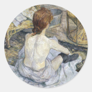 Toulouse-Lautrec - Rousse / La Toilette Ronde Sticker