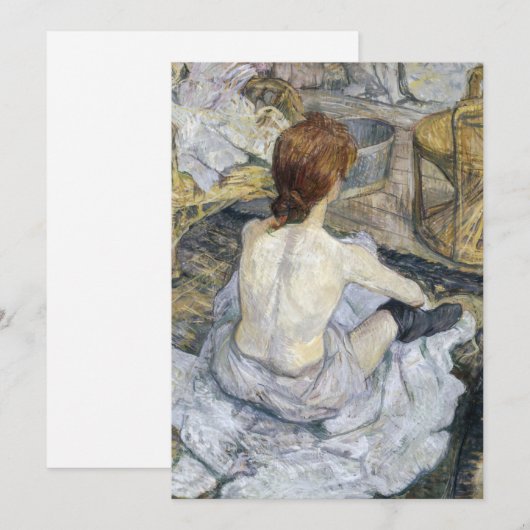 Toulouse-Lautrec - Rousse / Toilet Bedankkaart (Voorkant / Achterkant)