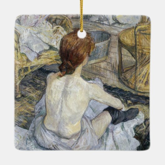 Toulouse-Lautrec - Rousse / Toilet Keramisch Ornament (Achterkant)