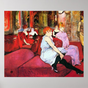 Toulouse-Lautrec - Salon in de "Rue de Moulins" Poster