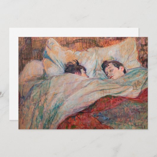 Toulouse-Lautrec - The Bed Bedankkaart (Voorkant / Achterkant)