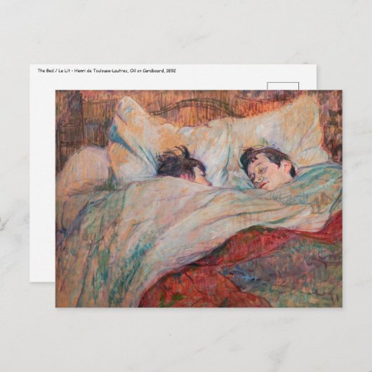 Toulouse-Lautrec - The Bed Briefkaart (Voorkant / Achterkant)