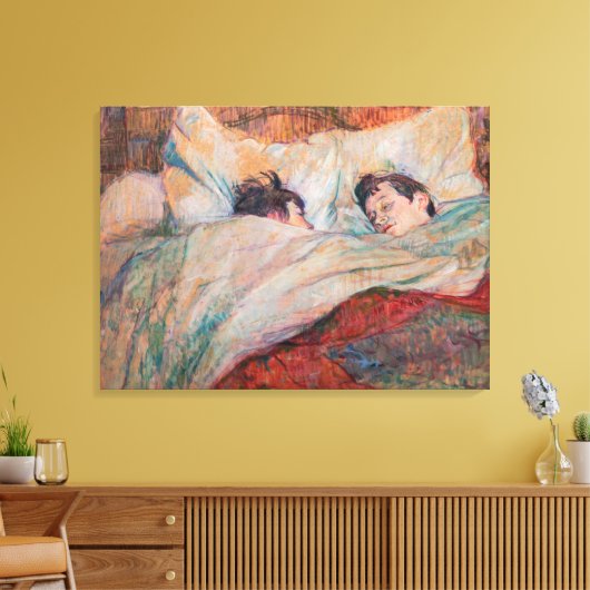 Toulouse-Lautrec - The Bed Canvas Afdruk (Insitu (Woonkamer))