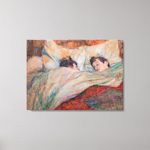 Toulouse-Lautrec - The Bed Canvas Afdruk