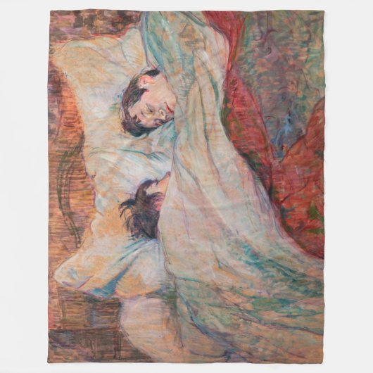 Toulouse-Lautrec - The Bed Fleece Deken (Voorkant)