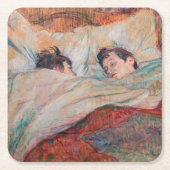 Toulouse-Lautrec - The Bed Kartonnen Onderzetters (Voorkant)