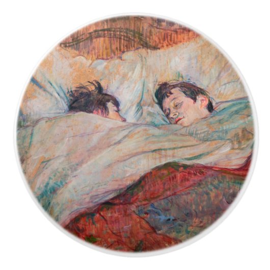 Toulouse-Lautrec - The Bed Keramische Knop (Voorkant)