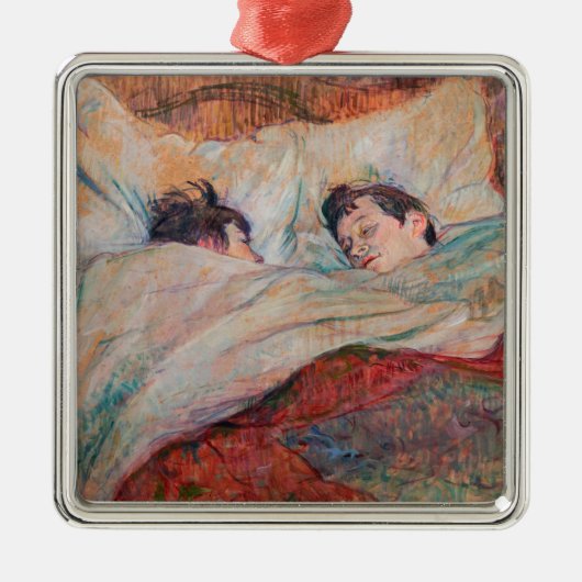 Toulouse-Lautrec - The Bed Metalen Ornament (Voorkant)