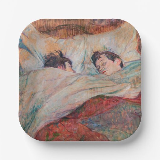 Toulouse-Lautrec - The Bed Papieren Bordje (Voorkant)
