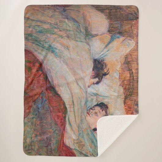 Toulouse-Lautrec - The Bed Sherpa Deken (Voorkant)