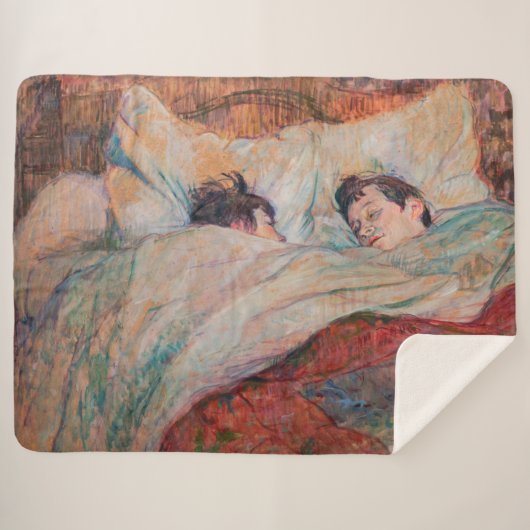 Toulouse-Lautrec - The Bed Sherpa Deken (Voorkant (horizontaal))