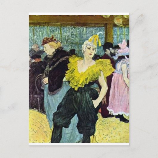 Toulouse Lautrec The Clowness  afbeelding, Briefkaart (Voorkant)