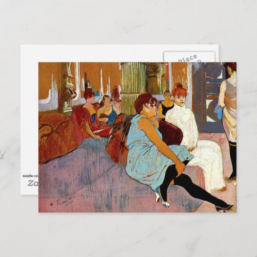 Toulouse-Lautrec - The Salon in the Rue des Moulin Briefkaart (Voorkant / Achterkant)