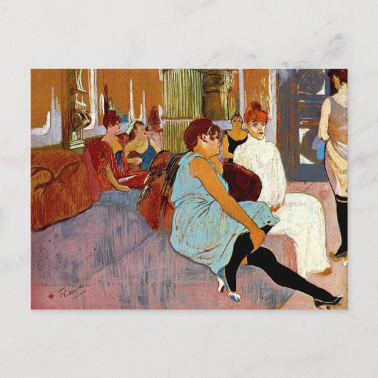 Toulouse-Lautrec - The Salon in the Rue des Moulin Briefkaart (Voorkant)