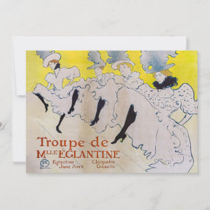Toulouse-Lautrec - Troupe de Mlle Eglantine Bedankkaart