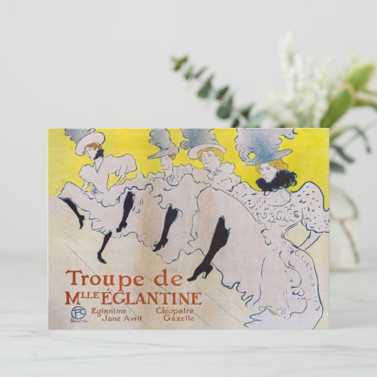 Toulouse-Lautrec - Troupe de Mlle Eglantine Bedankkaart (Staand voorkant)