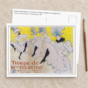 Toulouse-Lautrec - Troupe de Mlle Eglantine Briefkaart
