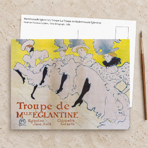 Toulouse-Lautrec - Troupe de Mlle Eglantine Briefkaart