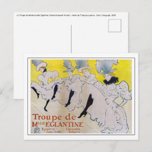 Toulouse-Lautrec - Troupe de Mlle Eglantine Briefkaart