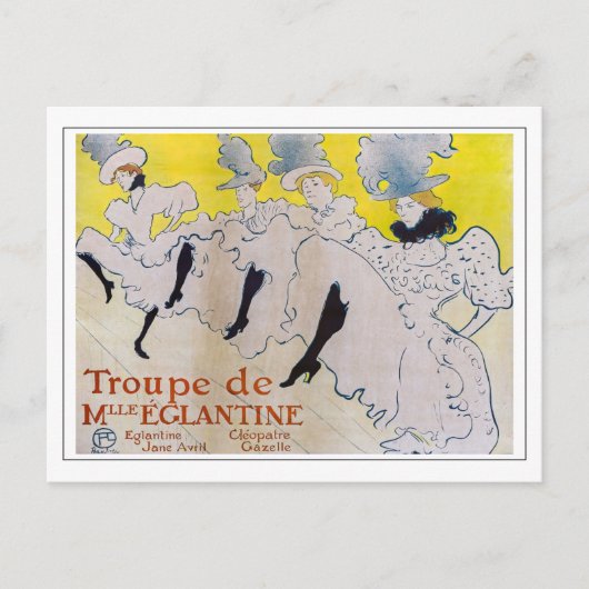 Toulouse-Lautrec - Troupe de Mlle Eglantine Briefkaart (Voorkant)