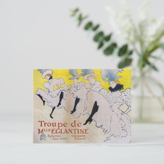 Toulouse-Lautrec - Troupe de Mlle Eglantine Briefkaart (Staand voorkant)
