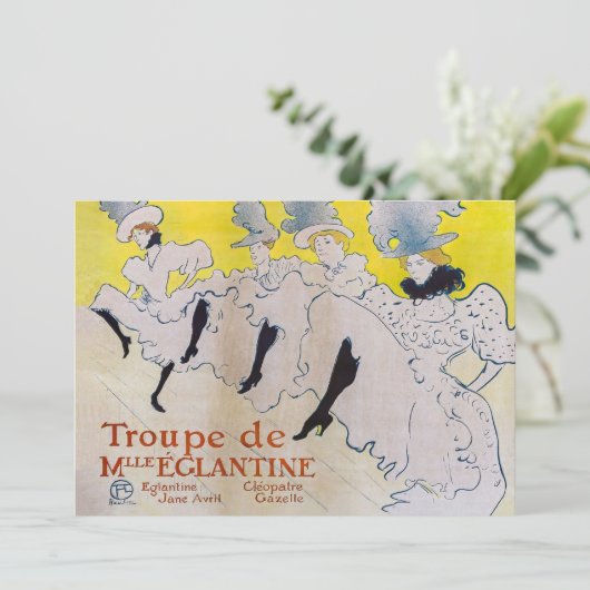 Toulouse-Lautrec - Troupe de Mlle Eglantine Kaart (Staand voorkant)
