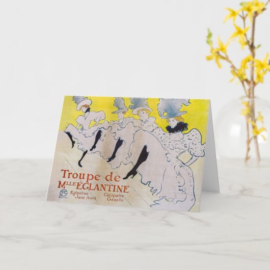 Toulouse-Lautrec - Troupe de Mlle Eglantine Kaart (Gele Bloem)