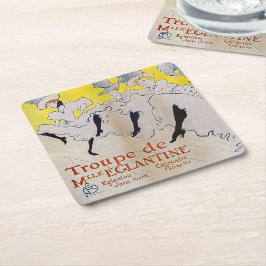 Toulouse-Lautrec - Troupe de Mlle Eglantine Kartonnen Onderzetters (Schuin)