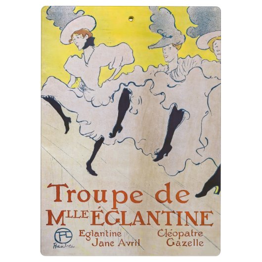 Toulouse-Lautrec - Troupe de Mlle Eglantine Klembord (Achterkant)