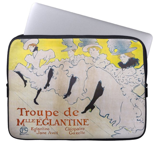 Toulouse-Lautrec - Troupe de Mlle Eglantine Laptop Sleeve (Voorkant)