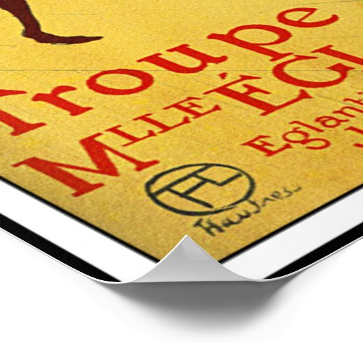 Toulouse Lautrec - Troupe de Mlle Eglantine Poster (Hoek)