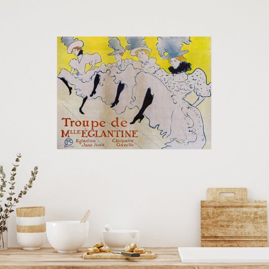 Toulouse-Lautrec - Troupe de Mlle Eglantine Poster (Keuken)
