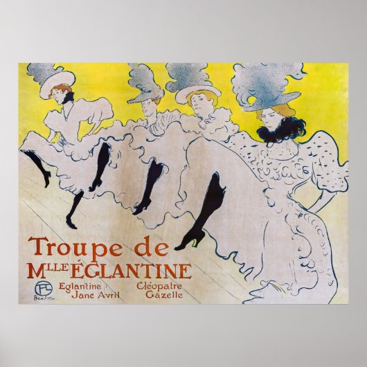 Toulouse-Lautrec - Troupe de Mlle Eglantine Poster (Voorkant)