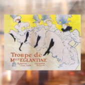 Toulouse-Lautrec - Troupe de Mlle Eglantine Raamsticker (Vel 2)