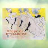 Toulouse-Lautrec - Troupe de Mlle Eglantine Raamsticker (Vel 3)