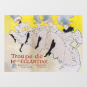 Toulouse-Lautrec - Troupe de Mlle Eglantine Raamsticker (Vel)