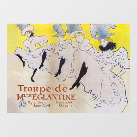 Toulouse-Lautrec - Troupe de Mlle Eglantine Raamsticker (Vel)