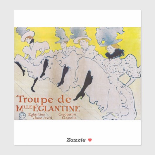 Toulouse-Lautrec - Troupe de Mlle Eglantine Sticker (Vel)