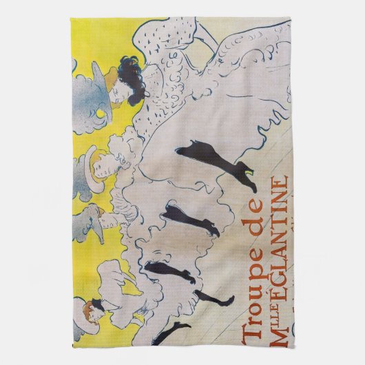 Toulouse-Lautrec - Troupe de Mlle Eglantine Theedoek (Verticaal)