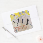 Toulouse-Lautrec - Troupe de Mlle Eglantine Vierkante Sticker (Envelop)
