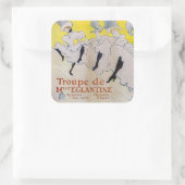 Toulouse-Lautrec - Troupe de Mlle Eglantine Vierkante Sticker (Tas)