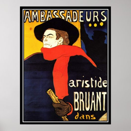 Toulouse-Lautrec Vintage Poster (Voorkant)