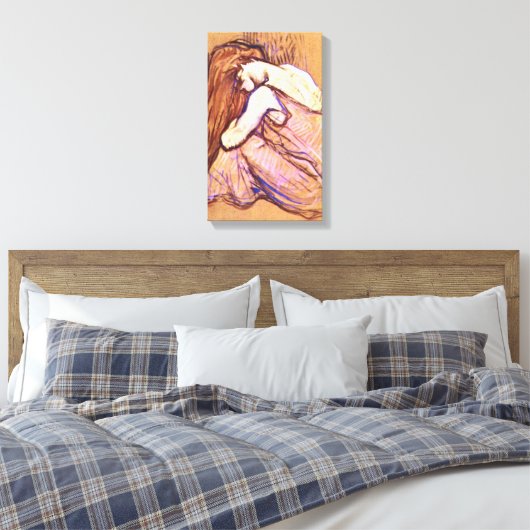 Toulouse-Lautrec - Vrouw kammen haar Canvas Afdruk (Insitu (Slaapkamer))
