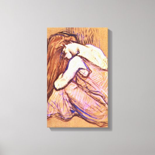 Toulouse-Lautrec - Vrouw kammen haar Canvas Afdruk (Voorkant)