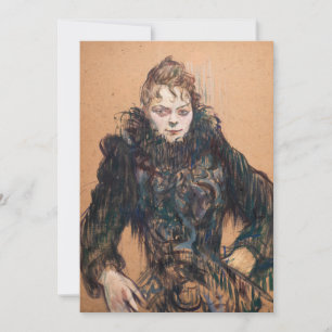 Toulouse-Lautrec - Vrouw met zwarte boa Kaart