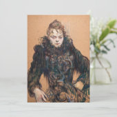 Toulouse-Lautrec - Vrouw met zwarte boa Kaart (Staand voorkant)